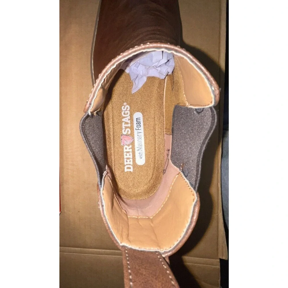 Deer Stags Men's Rockland Chelsea Boot Dark Brown-Size 9